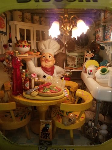 Pasta Ala Cookie Tin RetroMemento Room Box Restoration Miniature Restaurant Dollhouse Museum Itaian