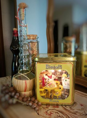 Pasta Ala Cookie Tin RetroMemento Room Box Restoration Miniature Restaurant Dollhouse Museum Itaian