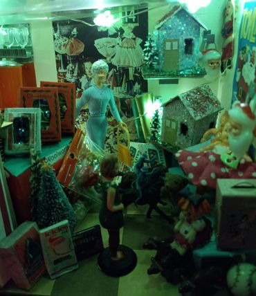 RetroMemento Woolworth's Lunch Counter 1960's Christmas Toys Marx Dollhouse Miniature Putz Tootsie