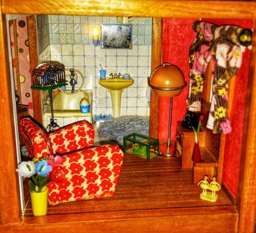 RetroMemento Woolworth's Lunch Counter 1960's Christmas Toys Marx Dollhouse Miniature Putz Tootsie