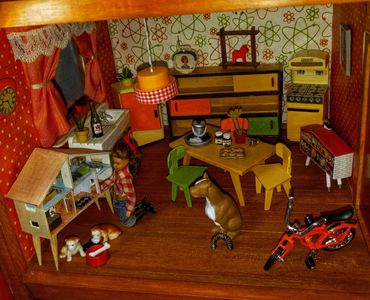 RetroMemento Woolworth's Lunch Counter 1960's Christmas Toys Marx Dollhouse Miniature Putz Tootsie