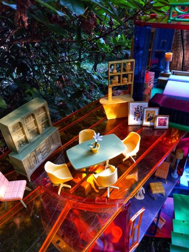 RetroMemento Dollhouse Wonderment Museum Miniature Imagination Atomic MARX 1969 Modern Kaleidoscope