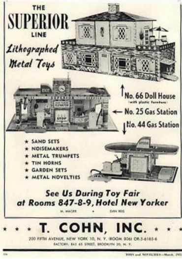 T. Cohn 1958 (MCM) Mid-Century Metal Dollhouse #99 Marx Renwal Plasco Miniature Museum RetroMemento