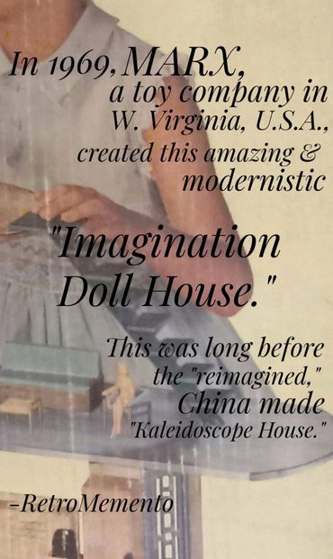 RetroMemento Dollhouse Wonderments Museum Miniature Imagination MARX 1969 Moder Atomic Kaleidoscope
