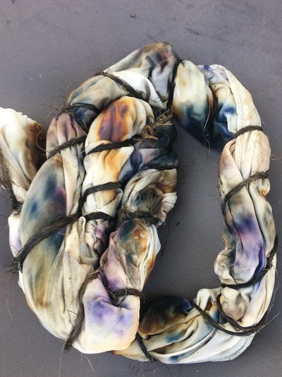 A naturally dyed bundle ready to reveal - bundle dyed to create beautiful naturally dyed eco prints.