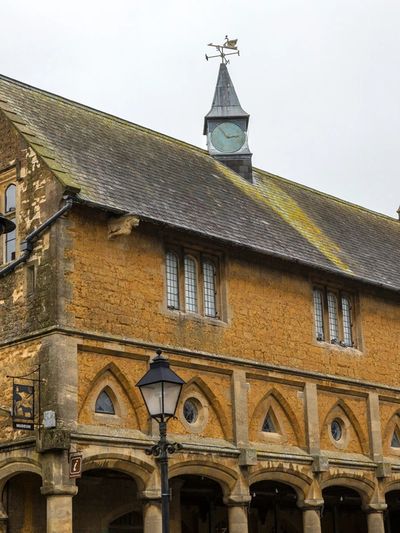 The historic Market Hall in the market town of Castle Carys in Somerset, UK.