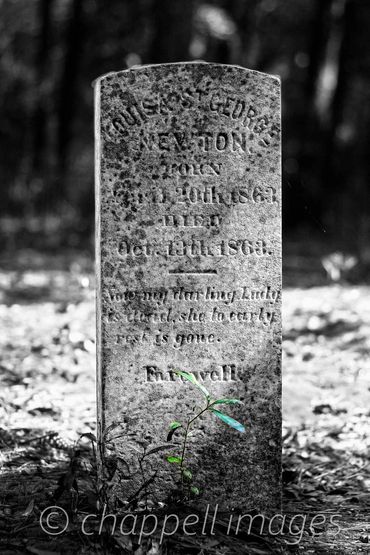 tombstone of 5 month old Newton dead in 1863 Old Methodist Church Graveyard Carolina Beach