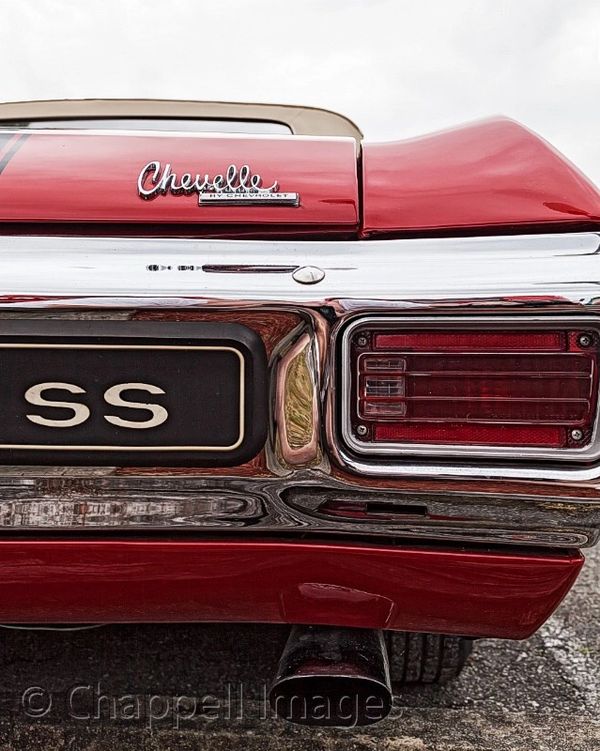 red 1970 Chevelle SS rear bumper