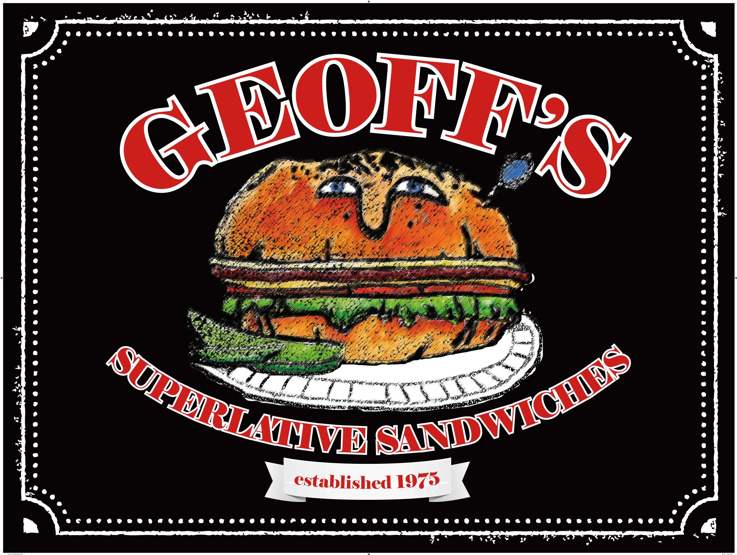 Geoff's Superlative Sandwiches Logo - lunch destination, sandwich shop, deli