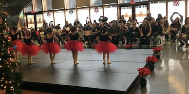 ballet dancers performing at a Christmas show