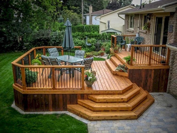 Back Deck - two tone, yellow pine and redwood