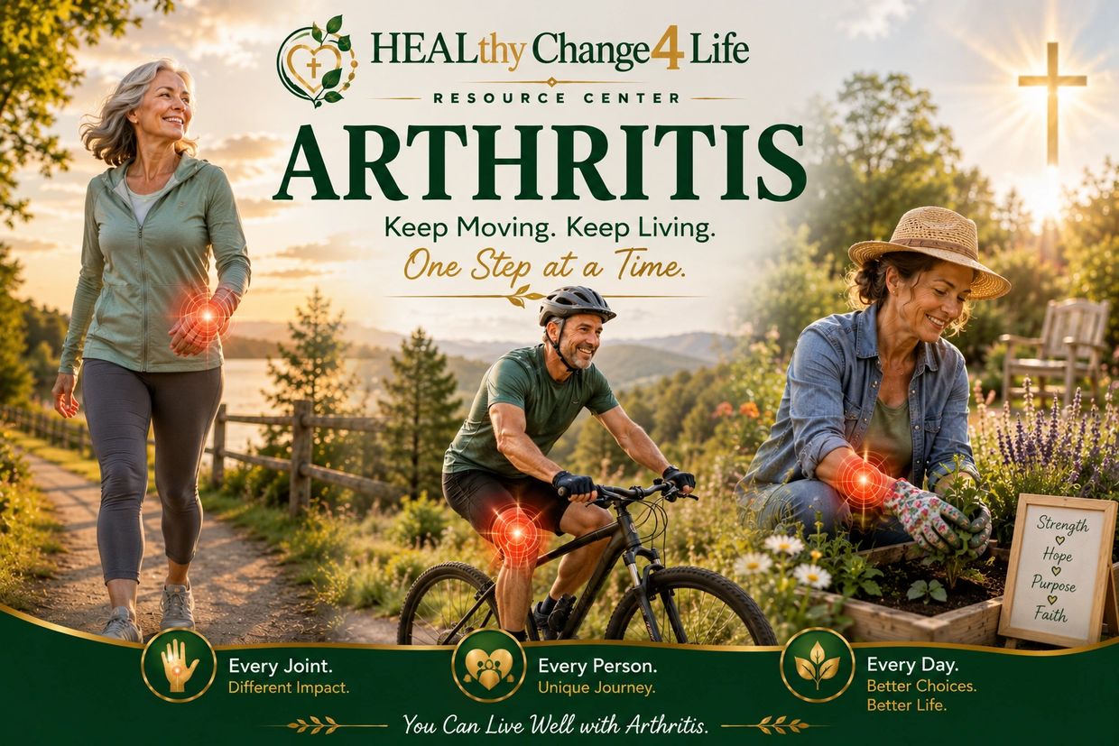 Active people managing arthritis with faith and movement.