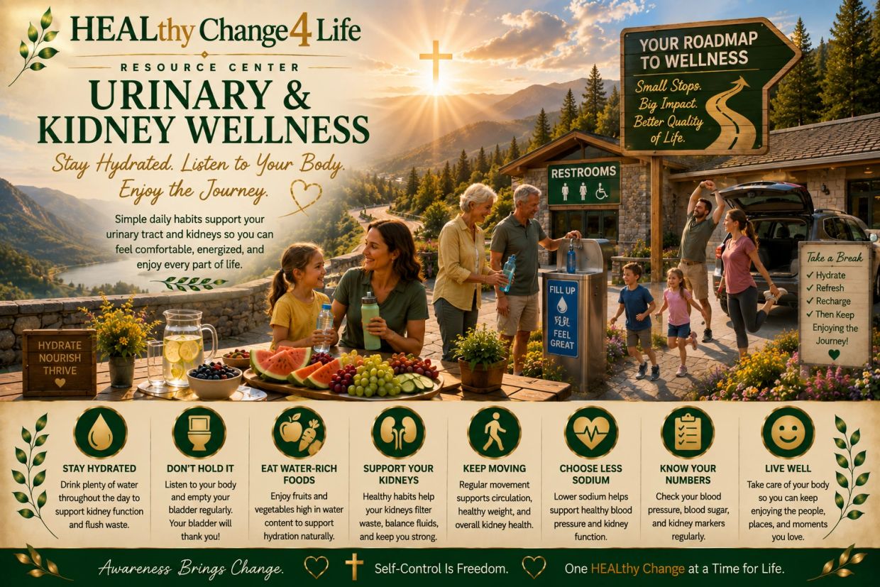 Family enjoying outdoor hydration and wellness activities for urinary and kidney health.