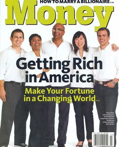 Money Magazine cover.  The first women to be featured on the cover of Money Magazine.
