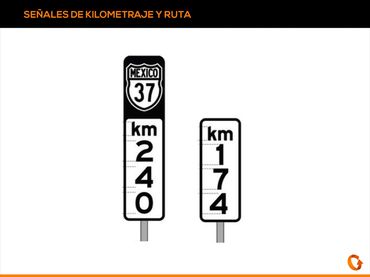 SEÑALES DE KILOMETRAJE Y RUTA