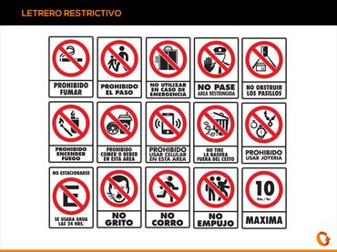 LETRERO RESTRICTIVO