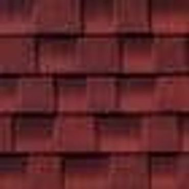 closeup shot of a red roofing sample