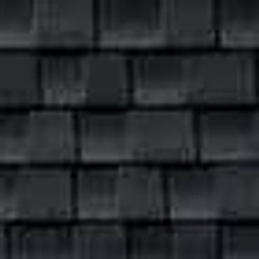 closeup shot of a black roofing sample