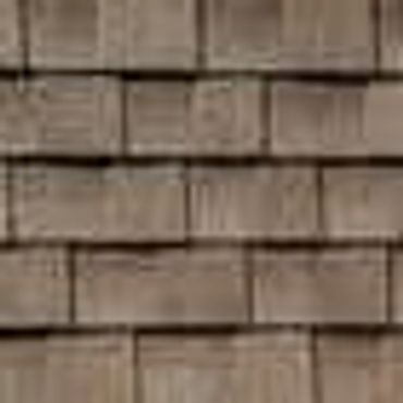 closeup shot of light brown roofing sample
