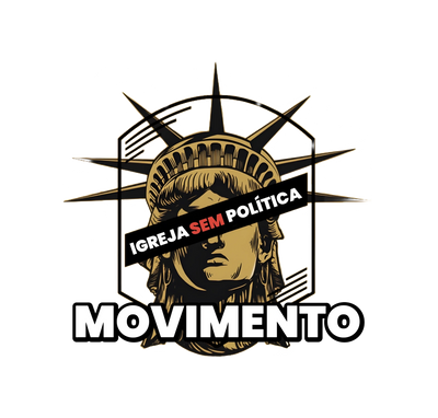 Logo with Statue of Liberty and text about church without politics movement.