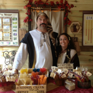 Swarmin Norman and Queen Bee Linda Owners of Crimson Creek Apiaries