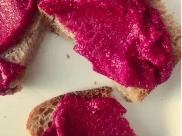 Beetroot mousse justpugliafactory with extra virgin olive oil