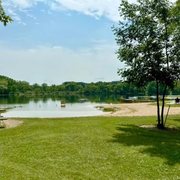 beach and picnic area