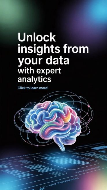 Colorful brain illustration promoting data insights with expert analytics.