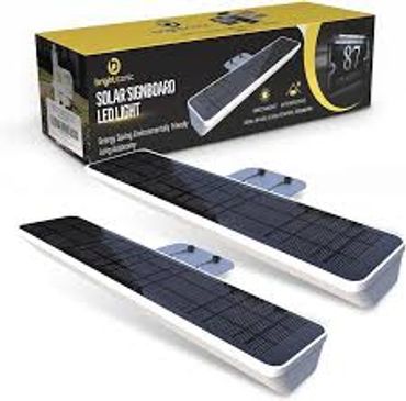 White sign solar light