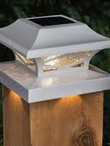 White post cap light