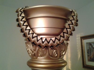 Necklace is a Jimmie Boatwright Pattern, Handcrafted by Gerina Faison