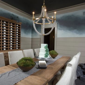 Home interior design for dining room.