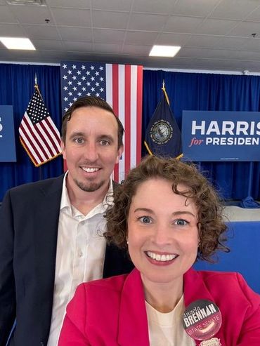 Me and Angella Brennan at the Harris rally.