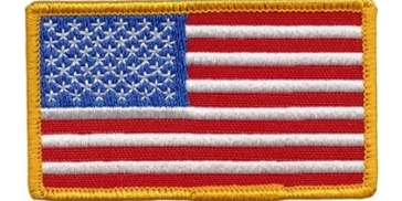 American Flag patch signifying Scouts' patriotism and duty to their country.