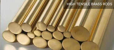 Shiny high tensile brass rods of various diameters.