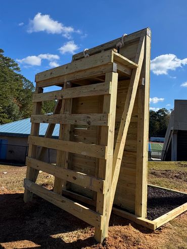 Rear View - 10' Rope Wall with Team Platform