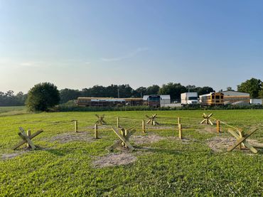 Low Crawl w/Jacks - 24" high rope, 24' x 24' layout