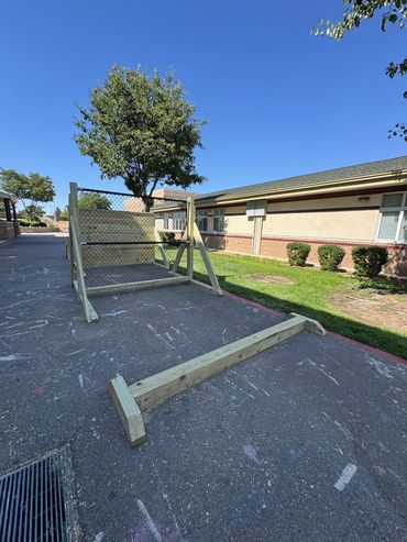 6" Step, 6' Chain Link Fence, 6' Solid Wall