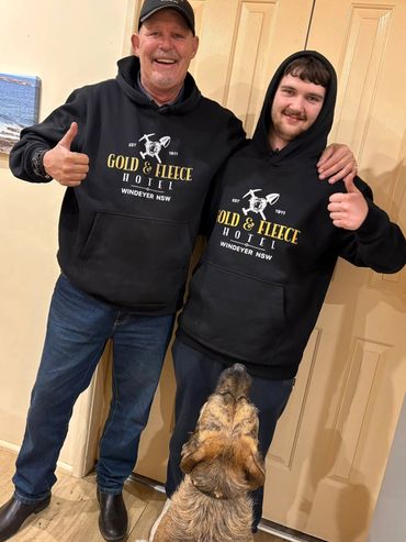 Gold and Fleece Hotel Hoodies, quality, warm and comfy!