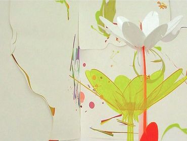 Detail of Flat Garden installation at Galerie Michael Neff, Frankfurt Am Main, Germany 2003