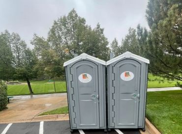 Two Standard porta potties