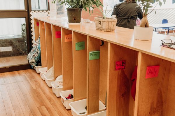 Out of school care cubbies at expanding imaginations child care and daycare