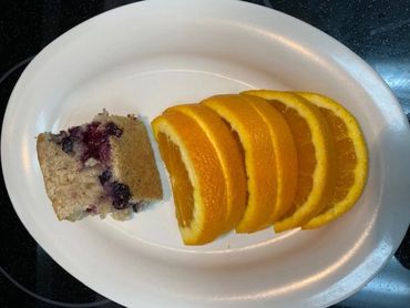 mixed berry loaf and oranges at expanding imaginations child care and daycare