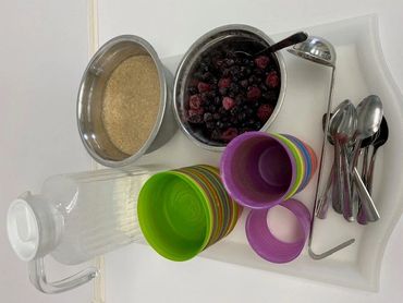 mixed berries and porridge at expanding imaginations child care and daycare