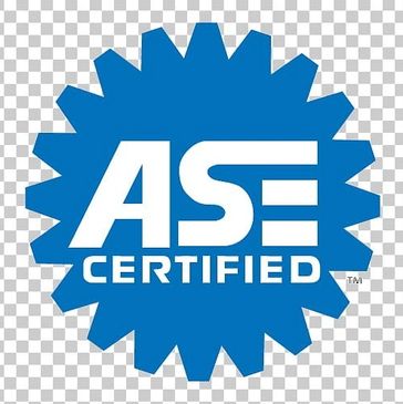 Blue ASE certification logo.