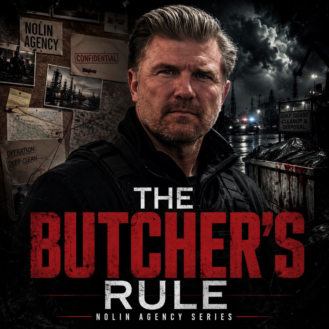 The Butcher's Rule poster featuring a serious man.