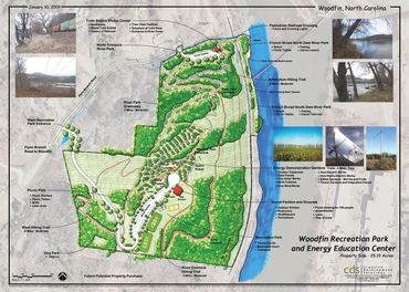 Detailed map of Woodfin Recreation Park and Energy Education Center in North Carolina.