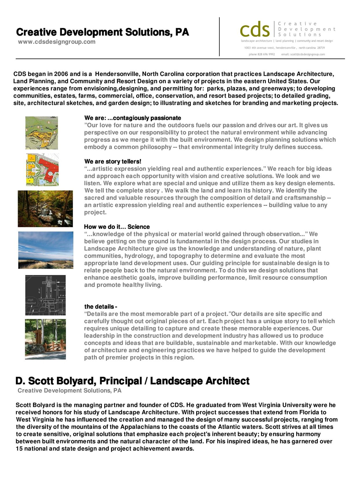 Creative Development Solutions, PA offers landscape architecture and design services in North Carolina.
