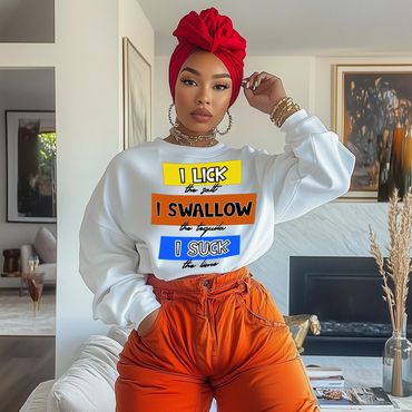 A woman with white shirt