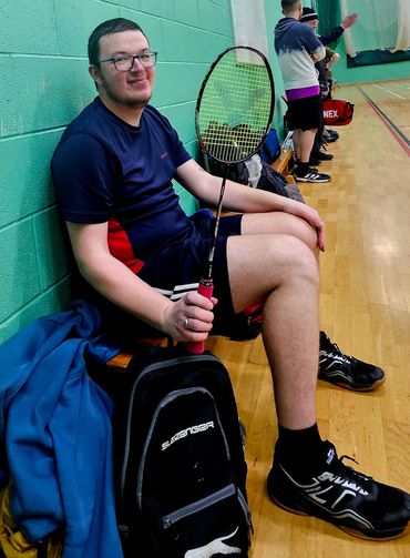 Tiger Tom enjoying his badminton night